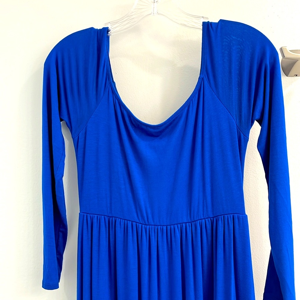 Pink Blush maternity dress cobalt blue